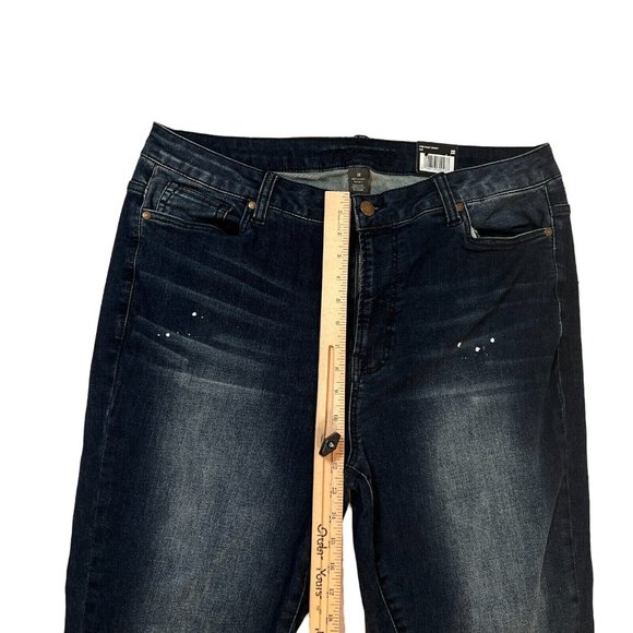 NWT MASSINI Jeans Women's Tapered Leg Denim Hi-Rise Blue Plus Size 18 - Picture 4 of 12